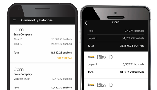 The Andersons Grain Mobile App Commodity Balances