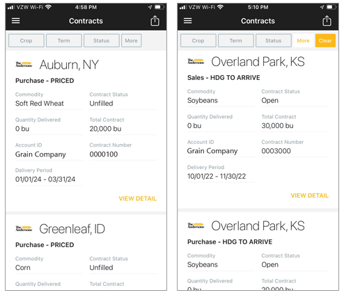 The Andersons Grain Mobile App Contracts