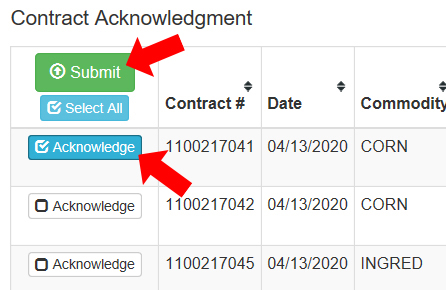 The Andersons GRAINweb Contract Acknowledgement