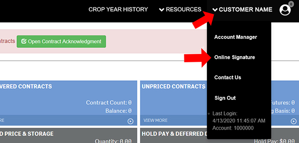 The Andersons GRAINweb Contract Acknowledgement